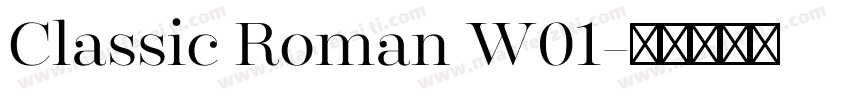 Classic Roman W01字体转换